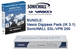 Bundle SonicWALL SSL-VPN 200 + Vasco DIGIPASS Pack IK 3.1 STD - 5 users