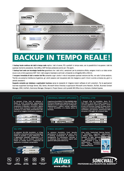Alias campagna SonicWALL Back-up